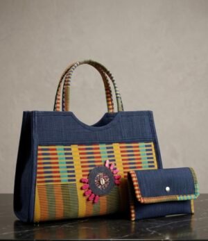 Ensemble Cabas "Héritage Kente" & Son Portefeuille